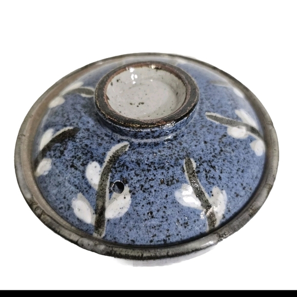 Japanese Handpainted Blue Earthenware Cooking Dinnerware Kitchen Wear Rice Bowls - Picture 3 of 7